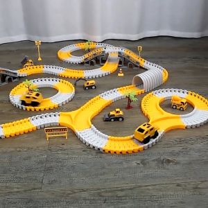 Bộ đồ chơi lắp ghép ráp đường ray xe lửa oto tàu hỏa dễ dàng lắp ráp nhiều chi tiết chất liệu nhựa cao cấp an toàn cho bé