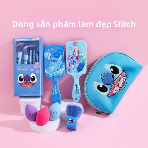 Bộ Cọ Trang Điểm Dễ Thương Stitch Hoạt Hình Cán Gỗ Lông Cọ Sợi Len Quà Tặng Sinh Nhật Lễ Tết Cho Bé Gái Bộ Dụng Cụ Trang Điểm Sáng Tạo