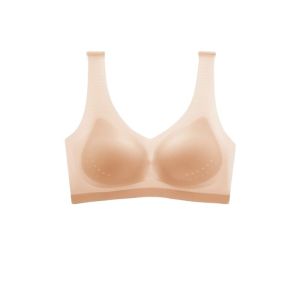 เสื้อชั้นในกีฬาไร้ตะเข็บสำหรับผู้หญิง ทรงบางเฉียบ เสื้อชั้นในแบบเกาะอก ผ้าไหมน้ำแข็ง ฤดูร้อน ไร้ตะเข็บ ไร้รอยต่อ ผ้าไนลอน