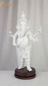 พระพิฆเนศ ปางยืน 4 กร ประทานพร สีขาว เสริม ความสำเร็จ ความมั่งคั่ง โชคลาภ ของขวัญมงคล