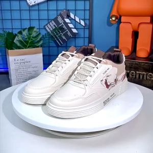 AMIRAA Sepatu Sneakers Pria Kekinian Trendy Manzip Putih Import Sepatu Sekolah Running Kaula Muda