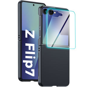 Mothers Day Gift Phone Case for Samsung Galaxy Z Flip 7 - Shockproof Tempered Glass Protective Cover Slim & Lightweight-Black