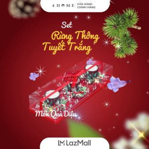 Nến Ly Giáng Sinh Zenme - Rừng Thông Tuyết Trắng (Set Xanh)