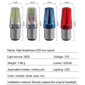 Universal Motorcycle Tail Light Motorcycle LED Water Flashing Brake Light Strobe Car Turn Signal Lighting Accessories