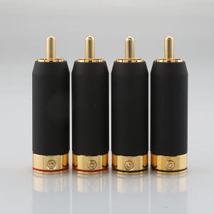 4PCS R004 Audiocrast 24K Gold Plated PHONO RCA PLUGS  DIY Audio Cable