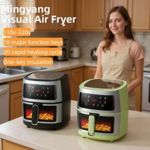 ROMADA | Nồi Chiên Không Dầu Đa Năng Dung Lượng Lớn Inox Có Thể Xem Thấy