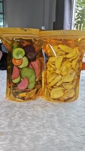 Hot Deal !! ผักอบกรอบ+ขนุนอบกรอบ 1แถม1 หอม กรอบ อร่อย ไม่มีน้ำมัน ดีต่อสุขภาพ (ผักขนาด250กรัม+ขนุนขนาด200กรัม)