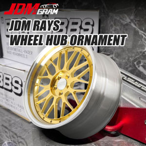 1/5 Xe hơi mô hình BBS/Tia Mini Nhôm Giả Mạo trục bánh xe Sáng Tạo Racing Hub Mô Hình Trang Trí Nội Thất Ô Tô Phụ kiện trang trí