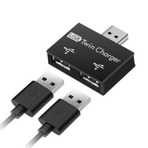 Kebidumei | USB Hub Adapter USB Splitter USB 2.0 HUB Converter USB Male To Twin Charger Interface Female for Huawei Xiaomi Macbook Pro