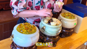 Bát Tụ Bảo tài lộc 20cm – Đá Tự Nhiên: Hoàng Long Onyx Trắng Onyx Xanh – Bộ Quà Tặng Phong Thủy.