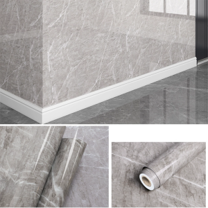 เคาน์เตอร์หินอ่อนขนาด 40 ซม. ตกแต่งกันน้ํากันความชื้นทนน้ํามันวอลล์เปเปอร์มีกาวในตัวสติกเกอร์ติดผนังกระเบื้องเซรามิก