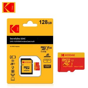 การ์ดหน่วยความจำไมโครเอสดี คลาส 10 ยู 3 ของโคดัก ความจุ 64GB 128GB 256GB การ์ดแฟลช SD/TF สำหรับสมาร์ทโฟน แท็บเล็ต และกล้อง