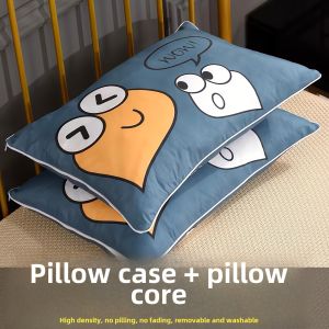 Single Person Pillow Core Neck Support Men Women Student Dormitory Home Use Polyester Fiber Rectangular Shape Health Care