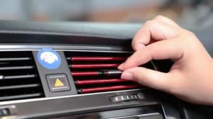 10Pcs Trim Ventilasi Udara Mobil Strip Dekorasi Outlet AC Warna-warni Aksesori Mobil