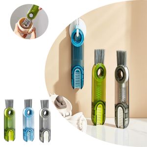 1PC Bottle Gap Cleaner Brush 3 in 1 Cleaning Brush Multi Functional Cup Cleaning Brush Water Bottle Cleaning Tool Silicone Brush