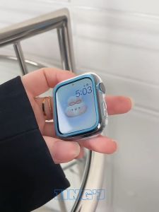 CNAGAIN Trong Suốt Dạ Quang Vỏ Bảo Vệ Cho Vòng Đeo Đồng Hồ Apple 45Mm 44Mm 42Mm 41Mm 40Mm 38Mm Vỏ Bảo Vệ Cho Đồng Hồ Thông Minh Serie 8/7/6/5/4/3/2/1