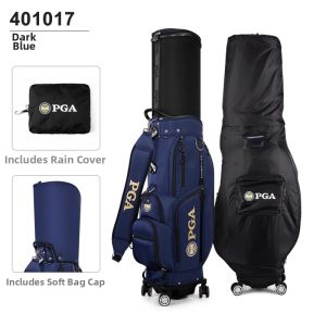 PGA | Extendable Golf Bag with 4 Wheels Push Trolley and TSA Lock