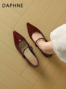Daphne | Red Pointed Mary Jane Shoes Summer New Fairy Style Wedding Shoes