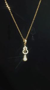 สร้อยคอสแตนเลส จี้น้ำเต้า สร้อยคอผู้หญิง สร้อยคอ N26