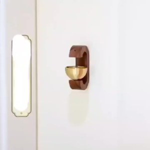 Japanese Retro Wooden Wind Chime Self-Adhesive Doorbell Magnetic Entry Home Decor Bell Wind Chime