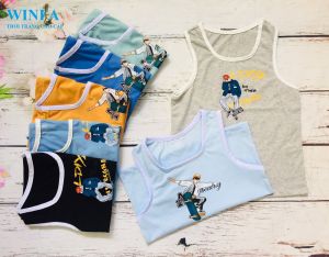 Áo phông cotton 3 lỗ cho bé trai bé gái từ 8-32kg phong cách Hàn Quốc - thun cotton co giãn 4 chiều thấm hút in hình dễ thương