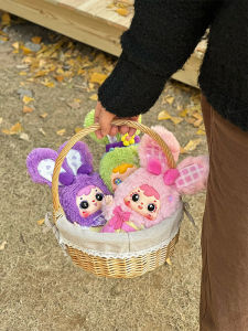 Cute Plush Hanging Toy Blind Box Samuel Three Little Bears And Rabbits Joyful Dinner Soft Stuffed Doll Collectible Toys