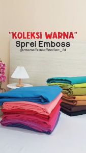 Monalisa Emboss Sprei Jacquard Uk 90/100/120 x 200 - T 20 Aneka Warna / Sprei Polos Emboss
