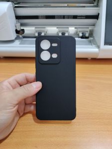 casing Vivo v25 softcase premium black v25 case macaron black