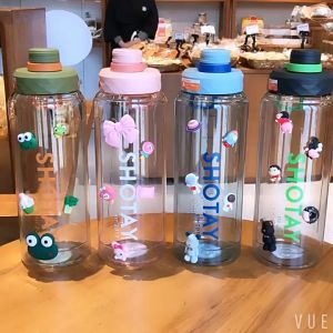 【HOT Sale】1.1 /1.5/2.0 Water Bottle  Fitness Sports Gradient Cup Daily Tumbler with Motivational Time LeakProof