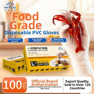 Intco | Food Grade PVC Transparent Disposable Gloves