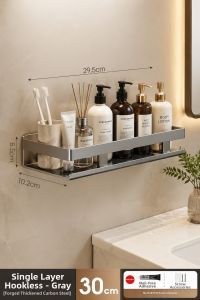 SHENYUAN | Wall-Mounted Bathroom Storage Shelf No Drilling