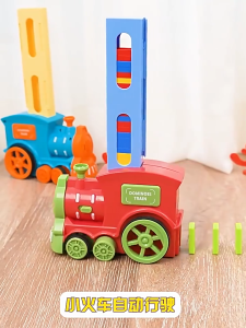 TẶNG PIN Đồ chơi Đoàn tàu hỏa / xe lửa xếp hình Domino tự động sử dụng pin cho bé thỏa sức sáng tạo