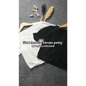 Key - 0070 PATHY Crop Button Wolfis Premium / Atasan Blouse Wanita Crop Fashion Korea