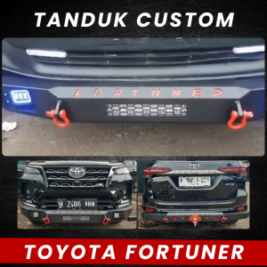 Paket Tanduk Towing Pengaman Bumper Mobil Fortuner GR Model Custom Pelindung Depan Belakang Bemper