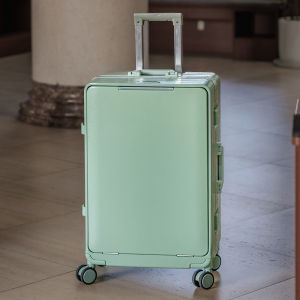 MANLVSHI | New 24 Inch Luggage with Front Opening and Password Lock 20 Inch Carry-On Travel Bag