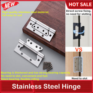 Stainless Steel Hinge With Self-Closing Spring Hinge For Doors Windows Cabinets Jewellery Boxes Automatic Rebounding Hardware 2 Pcs.