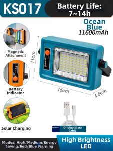 Magnetic Chargeable Super Bright Portable Solar-powered LED Lamp