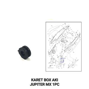 Karet Box Aki Vario 110 (Harga Per PCS) - Karet Tempong Tepong Kempol Dup Dop Body Tutup Aki Accu Honda Vario Karbu Vario Techno 110