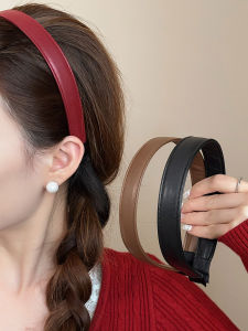 ที่คาดผมหนังสไตล์ย้อนยุคสำหรับผู้หญิง 2025 ที่คาดผมแบบใหม่ระดับไฮเอนด์ ที่คาดผมทรงสูง ที่คาดผมแบบแฟชั่น ที่คาดผมแบบเรียบง่าย