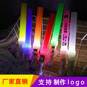 Fluorescent LED Light Stick Support Props Flashing Short Stick Concert Logo Production Glowing Stick Audience Assistance Tools