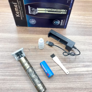 Kemei Tông đơ chấn viền cao cấp 1974 lưỡi thép không gỉ pin 1200mAh thiết kế hiện đại tông đơ cạo viền chuyên nghiệp