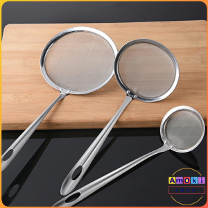 Amoki Kitchen Stainless Steel Mesh Spoon Sifter Sieve Filter Kitchenware Cooking Strainer S/M/L