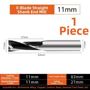 UMLO | High Strength Tungsten Carbide End Mill Keyway Cutting Three Tooth Two Tooth Hardness
