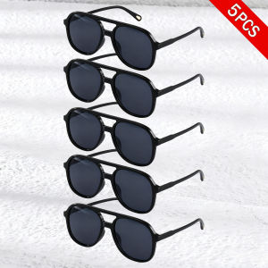 5 pairs of vintage oversized double-barreled glasses colorful design suitable for photography decoration and shopping
