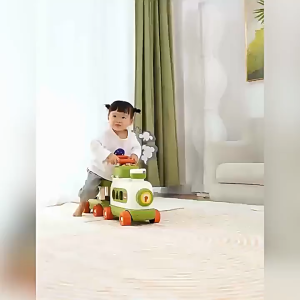 Baby Walker with Music & Toys Toddler Push Walking Assistant Early Educational Learning Toy for Children