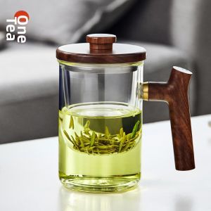 Heat-resistant Separate Tea-water Glass Cup