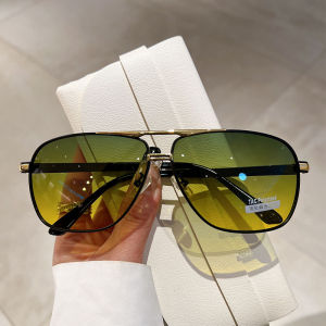 KAMMPT Kính Râm Phân Cực Cổ Điển Cỡ Lớn Photochromic Double Bridge Kính Râm Thời Trang Thông Thường Dành Cho Nam Và Nữ Bảo Vệ UV400