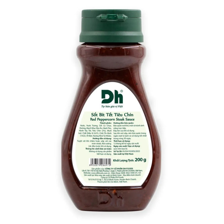 Sốt Bít Tết vị tiêu chín 200gr Dh Foods - gia vị ướp BBQ, đồ chấm thịt ...