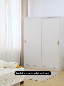 Nordic Luxury Sliding Door Wardrobe Cabinet Wood Furniture Wardrobe Organizer 180cm Height large space durable