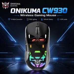 ONIKUMA | ONIKUMA CW930 Wireless Transparent Gaming Mouse Tri Mode Bluetooth 2.4G USB Wired PAW3212 RGB Rechargeable for PC Laptop Gamer